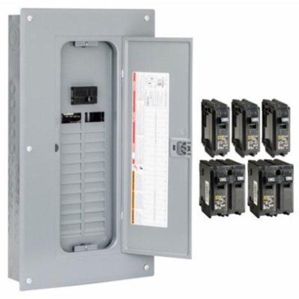 Square D Load Center, HOM, 24 Spaces, 100A, 120/240V, PoN Convertible Main Breaker, 1 Phase HOM2448M100PCVP